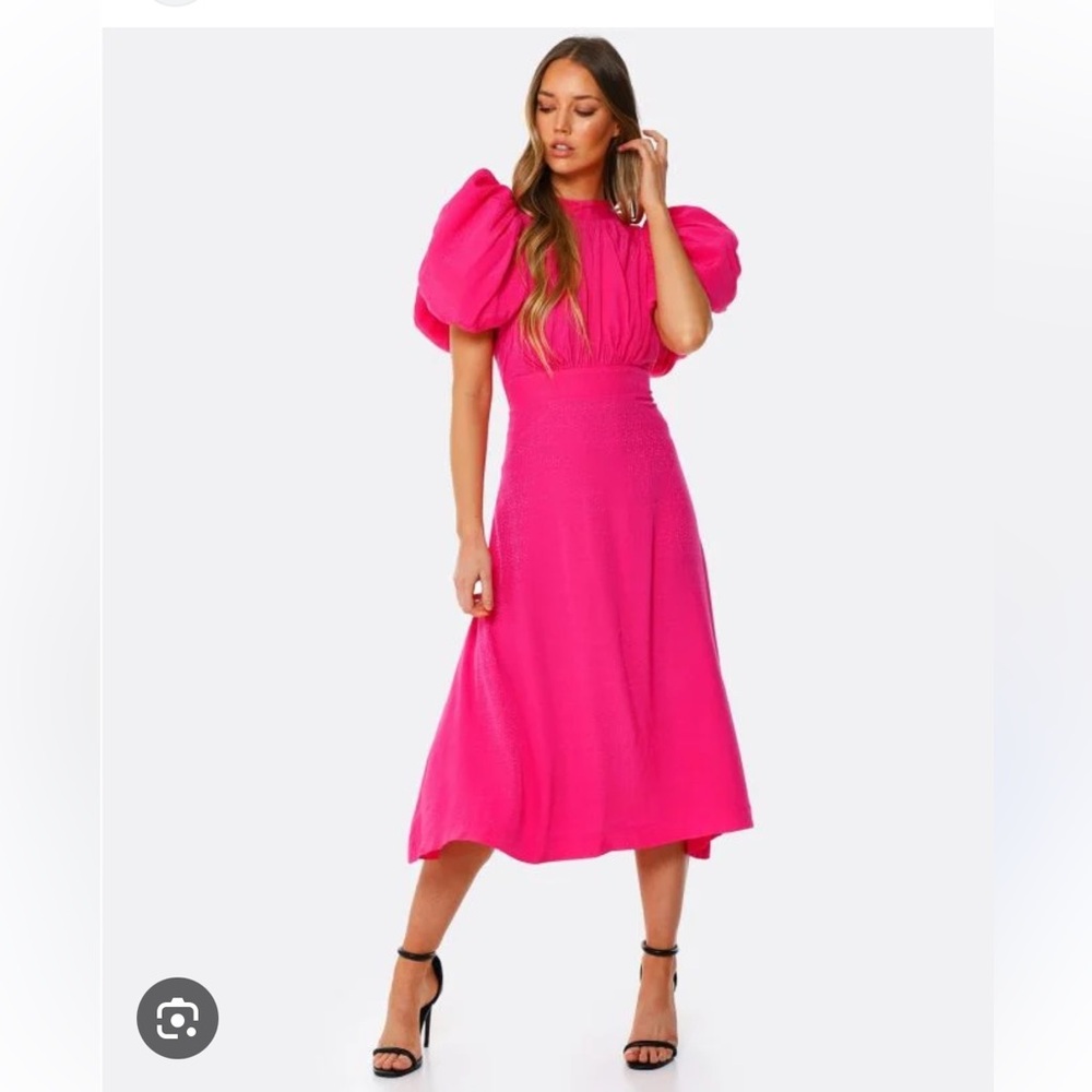 ROTATE  Pink Puff Sleeve Dress